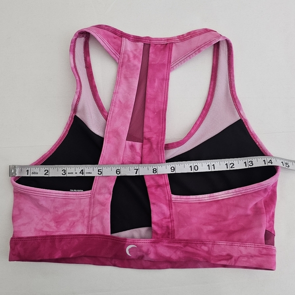 Zyia Active Tie Dye Fuchsia Hendrix Mesh Light n Tight Bra L - Picture 11 of 15